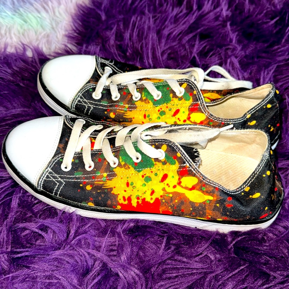 Paint Splash Converse-Style Shoes
